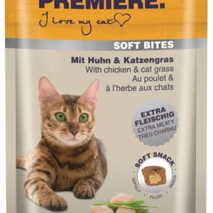 PREMIERE Soft Bites Huhn mit Katzengras 40 g Preisreduziert